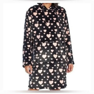 Wildfox Heart Plush Lounger Hoodie Dress